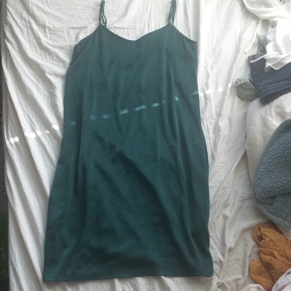 Beautiful Emerald Green Silk Dress